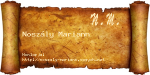 Noszály Mariann névjegykártya