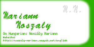 mariann noszaly business card