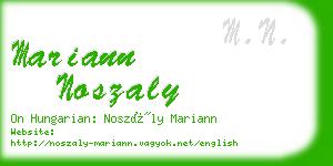 mariann noszaly business card